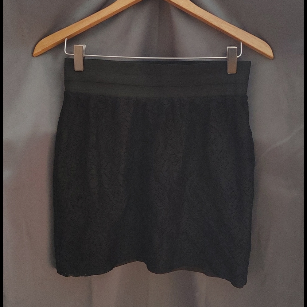 Forever 21 Black Lace Mini-Skirt